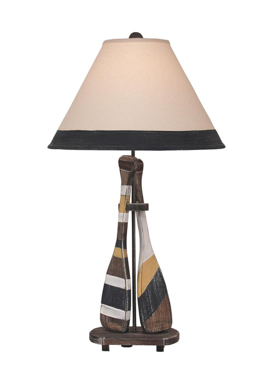 TWO PADDLE TABLE LAMP