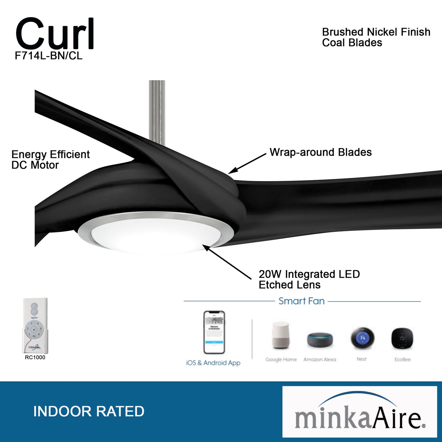 Curl - LED 60" Ceiling Fan